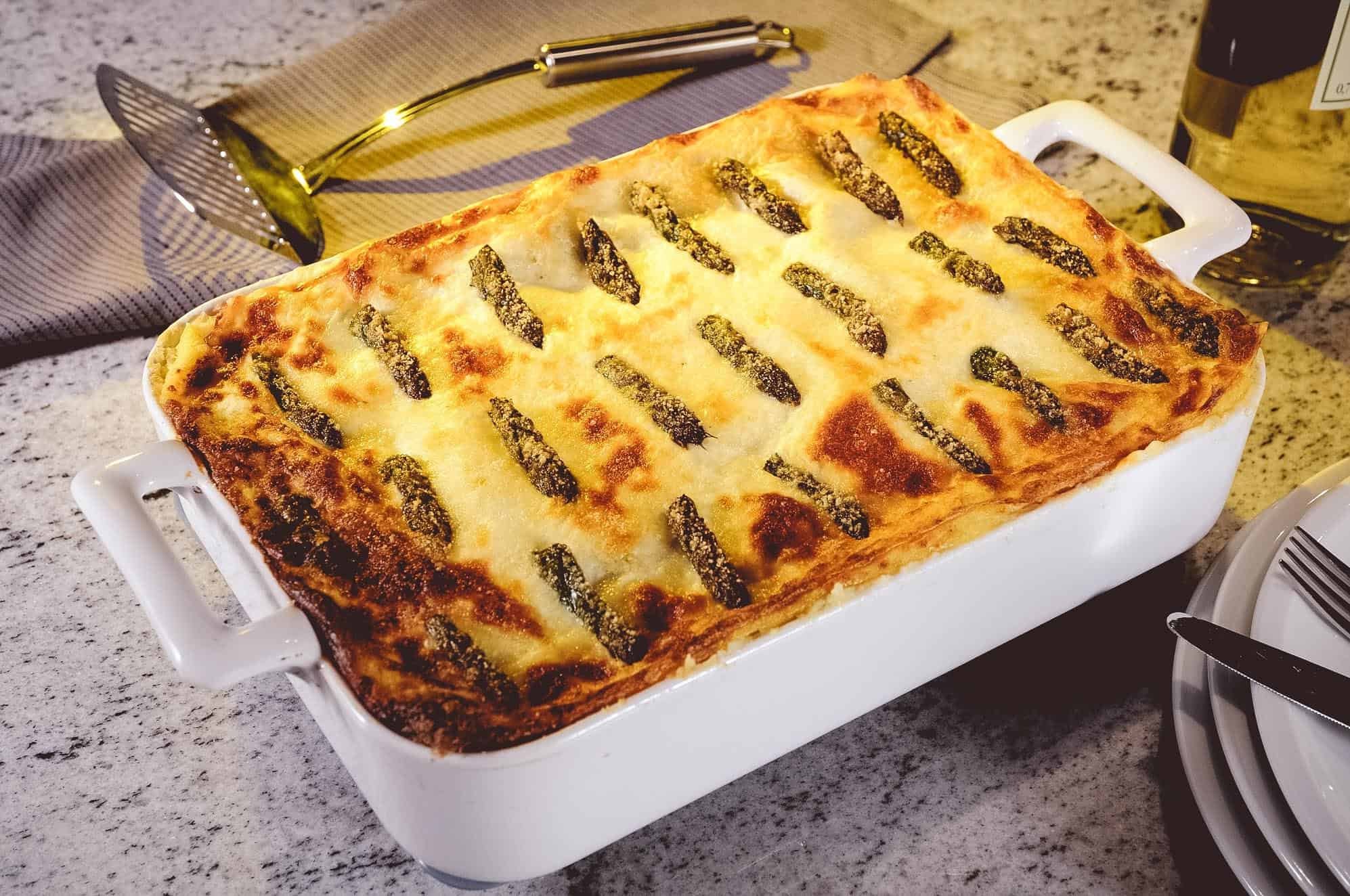 Lasagne au jambon et asperges